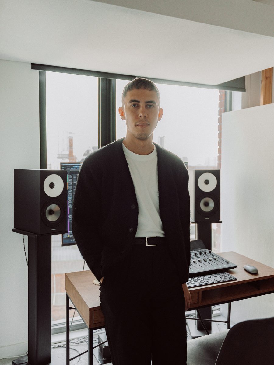 Joshua Riley in the studio